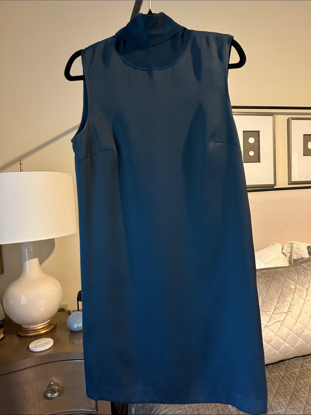 Club Monaco Sleeveless Turtleneck Shift Dress in navy
